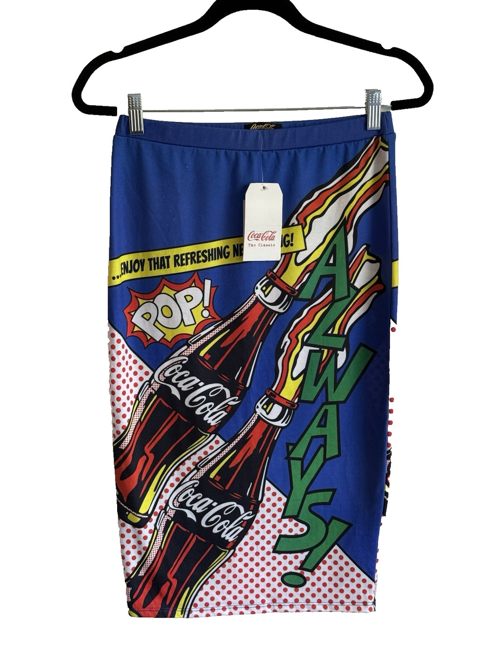 NWT Coca-Cola Pop Art Pencil Skirt Licensed Comic Graphic Women's Size M